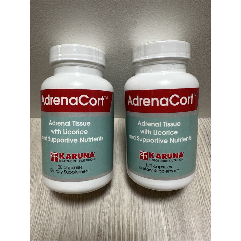 2 bottles NEW Karuna AdrenaCort with Licorice and Supportive Nutrients